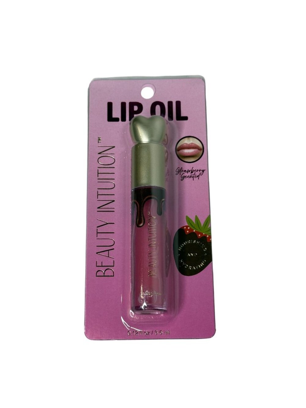 Beauty Intuition Strawberry Lip Oil Hydrating Nourishing Lip Gloss 0.12 oz